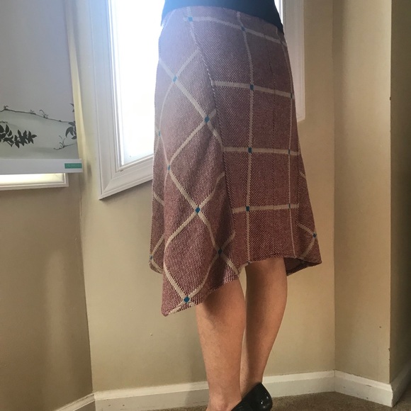 Wool Blend Midi High Low Winter Dress - Picture 4 of 10